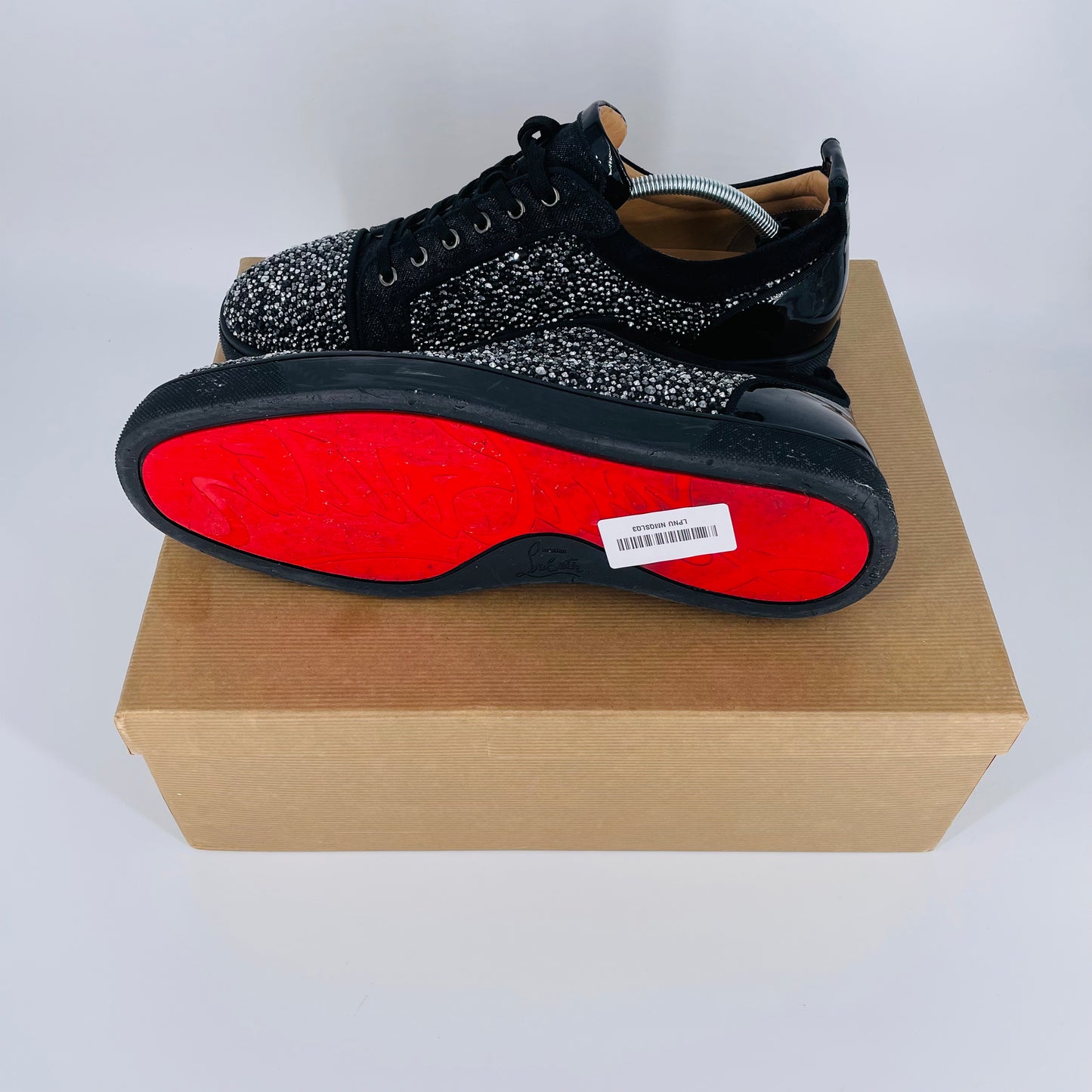 Rare Louis Junior Strass Black Size 10/10.5