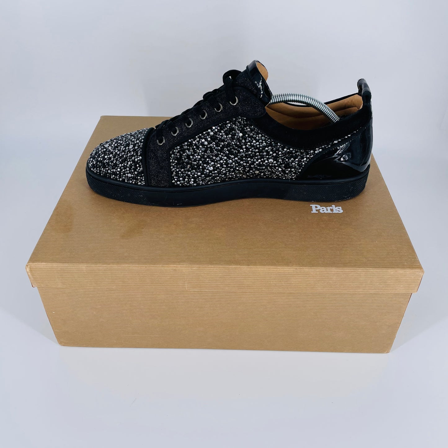 Rare Louis Junior Strass Black Size 10/10.5
