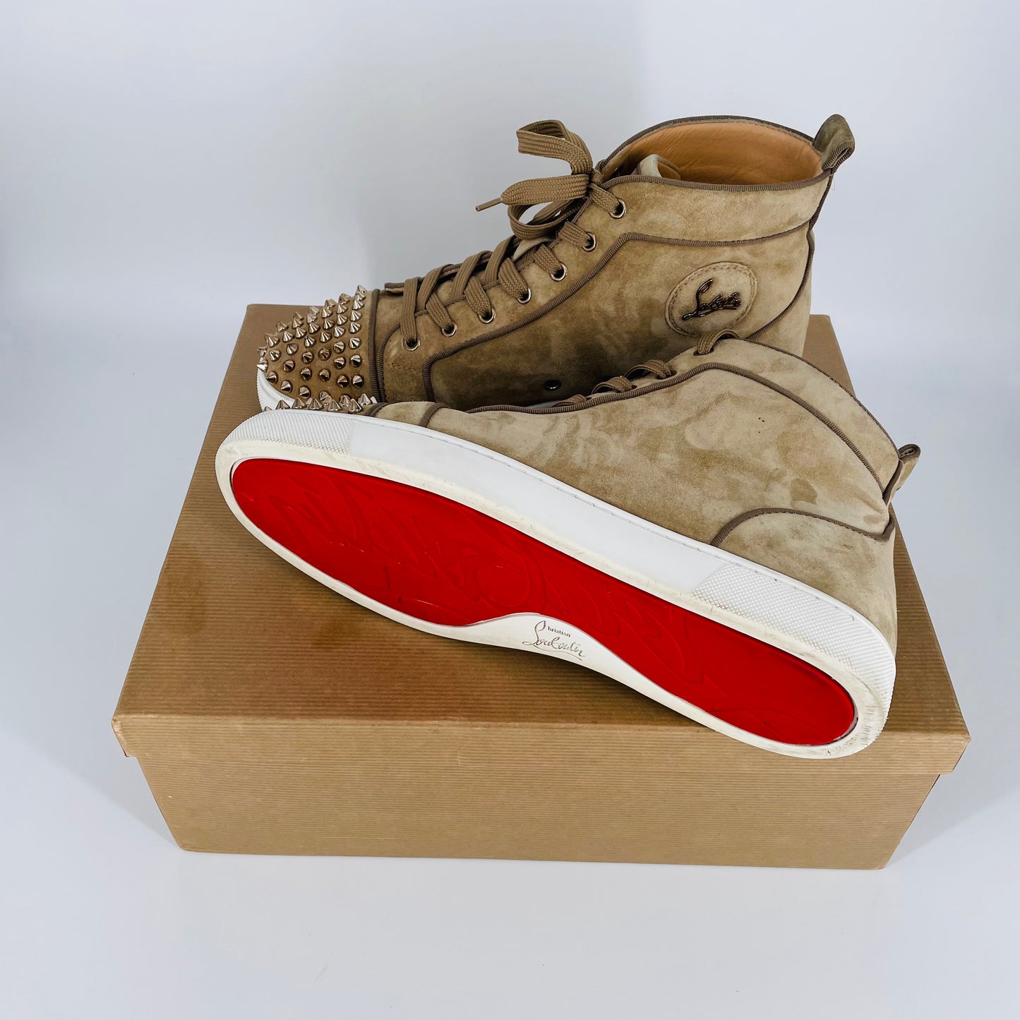 Louis Spikes Orlato Flat Veau- UK 8.5