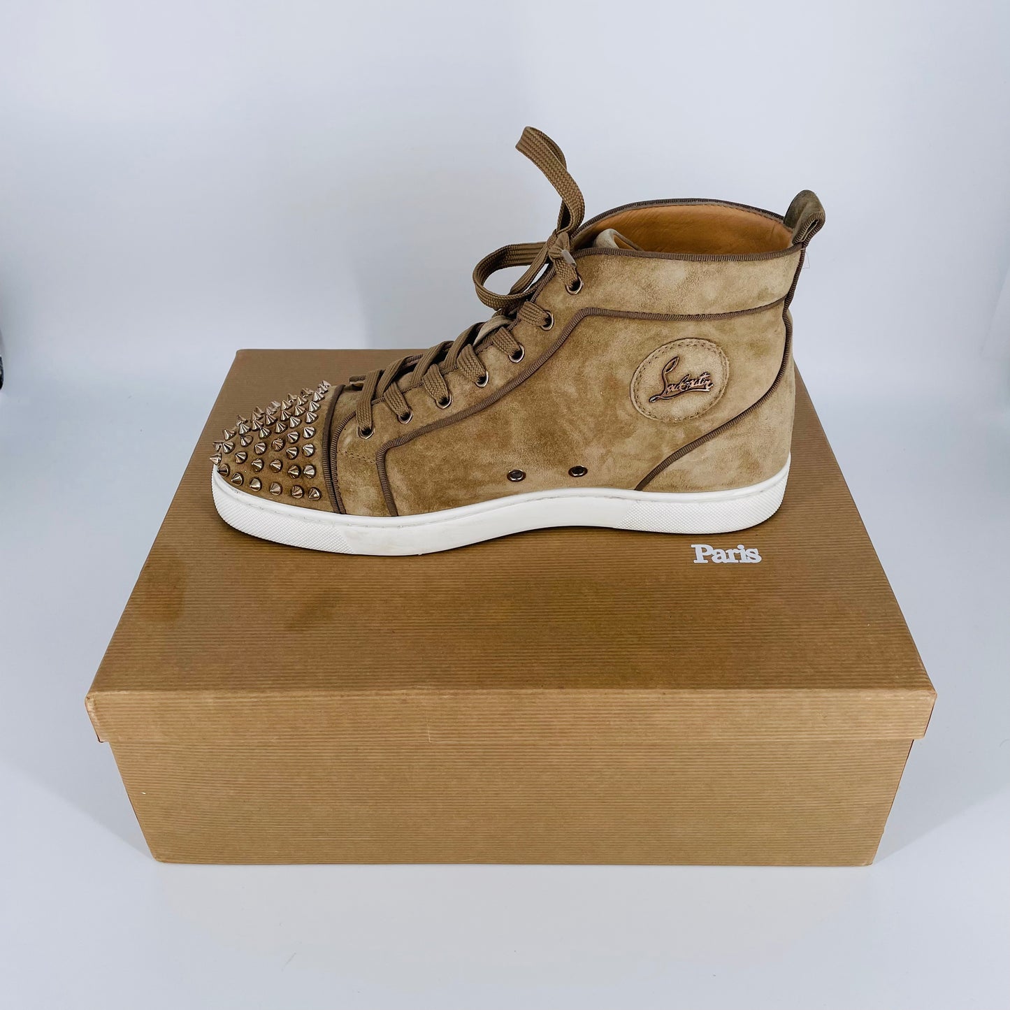 Louis Spikes Orlato Flat Veau- UK 8.5
