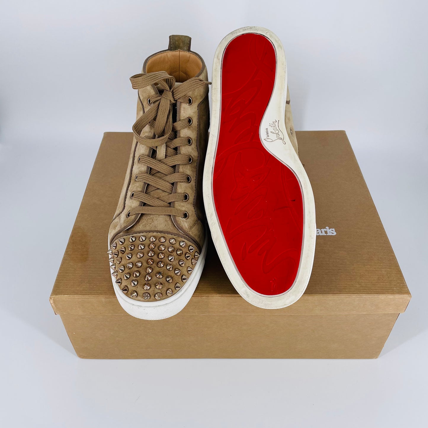 Louis Spikes Orlato Flat Veau- UK 8.5