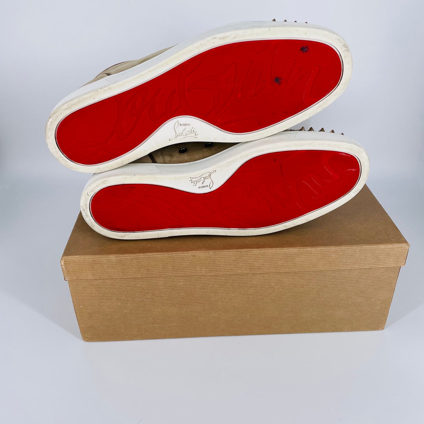 Louis Spikes Orlato Flat Veau- UK 8.5