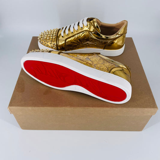 Vieira Spikes Orlato Flat Ruban Gold Sneaker Size 6