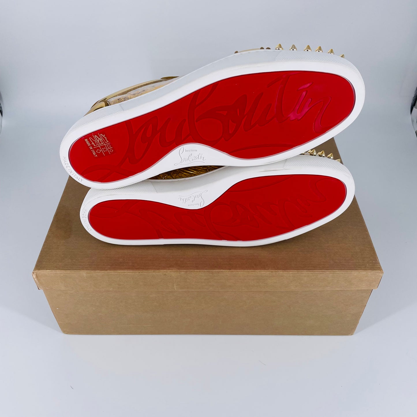Vieira Spikes Orlato Flat Ruban Gold Sneaker Size 6
