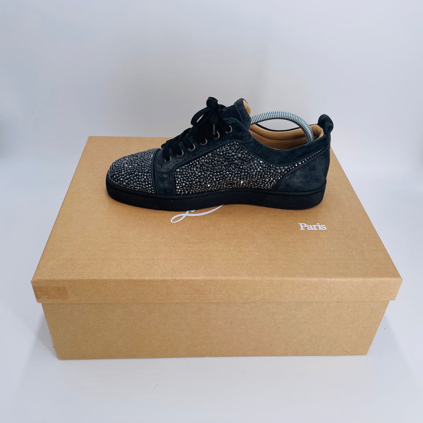 Rare Louis Junior Strass Black Size 7